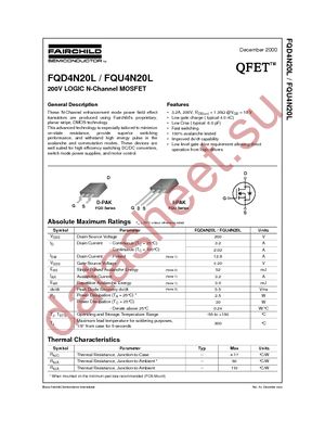 FQD4N20LTF datasheet  